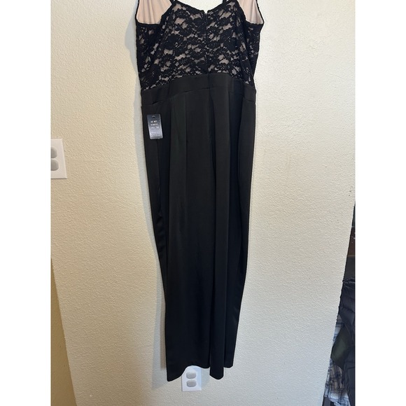 Express Womens Large Jumpsuit Pants Black Cross Back Lace Holiday Cocktail New - Picture 9 of 9